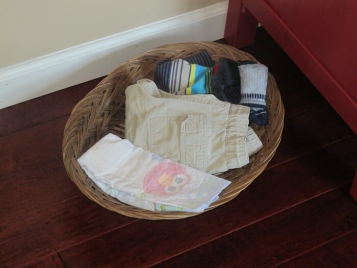Project Montessori at Home: Dressing Basket