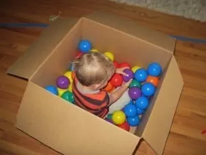 Simple Sensory Activities for Infants - Ball Pit