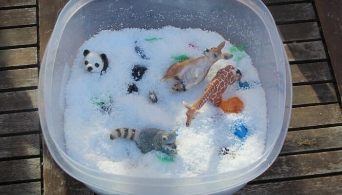 Winter Sensory Tub with Figurines