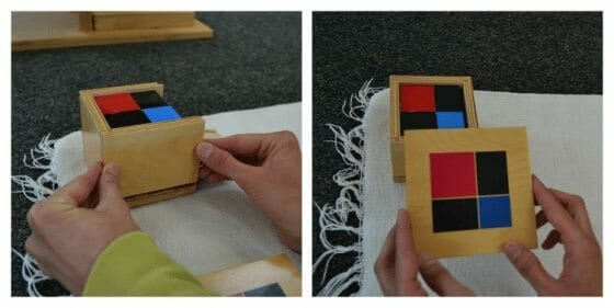 Montessori BINOMIAL CUBE lesson