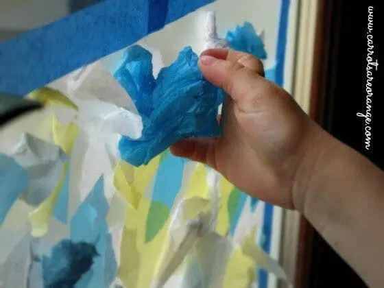 Simple Art Activity with Tissue Paper