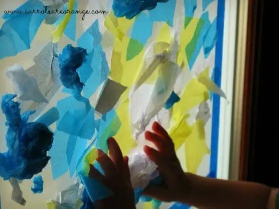 Tissue Paper Art Activity for Toddlers