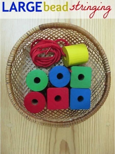 Large Bead Stringing - Montessori Practical Life