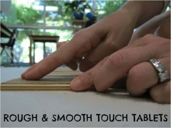 Rough Smooth Tablets Lesson - Montessori Sensorial