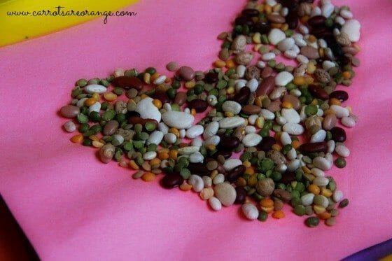 3 Fun & Easy to Put Together Montessori Valentine's Day Activities - Valentine Heart Seed Mosaic