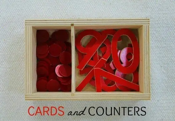 Montessori Math Activities & Lessons - Cards & Counters 