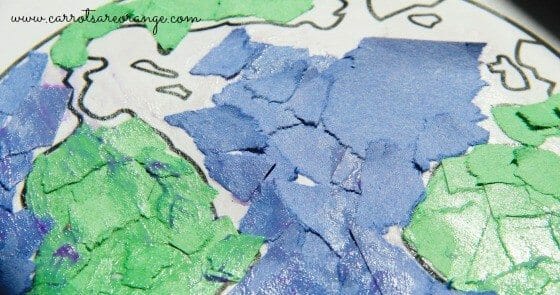 earth torn paper process art approach