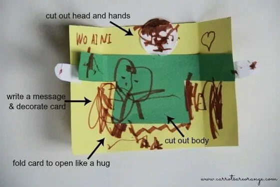 send a hug craft for kids