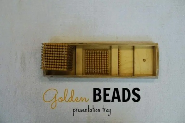 Golden Bead Presentation Tray