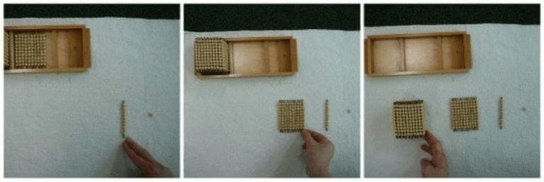 golden beads tray sequence