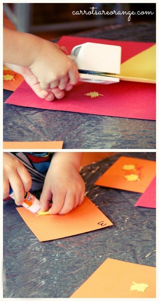Fine Motor Activity with Leaves