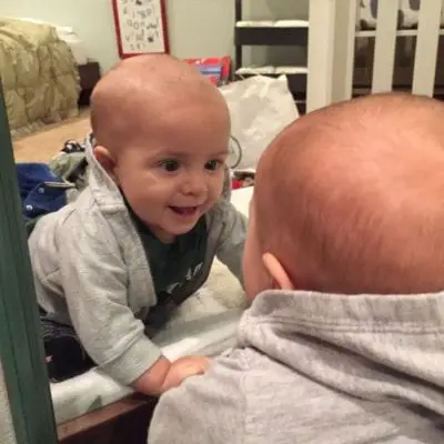Floor Mirror in Baby's Room