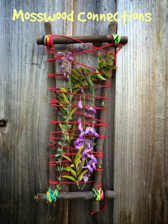DIY Mother's Day Gifts from Kids by Kids - Nature Weaving
