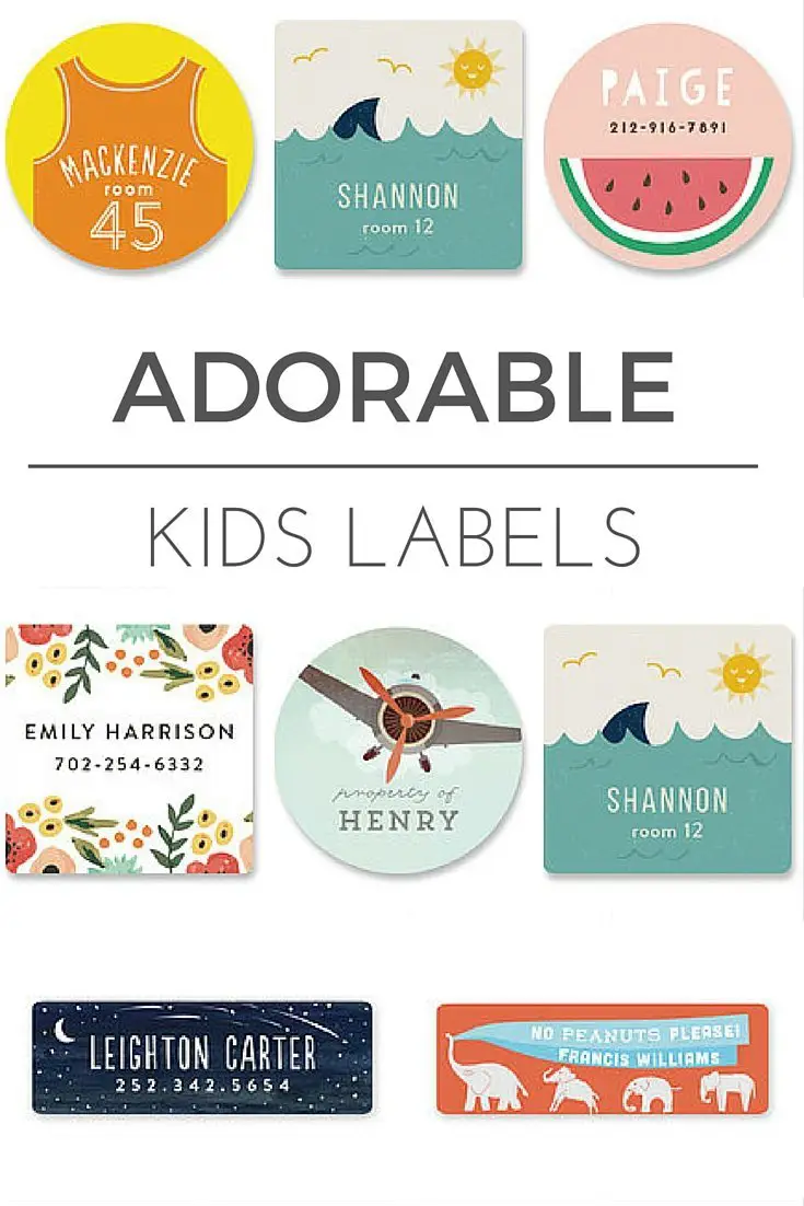 Minted Kids Label Pinterest