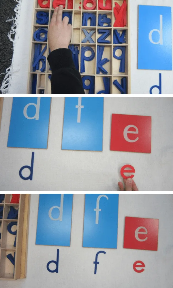 Associating the Moveable Alphabet with Sandpaper Letters