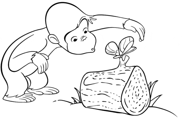 Earth Day Coloring Pages - Curious George