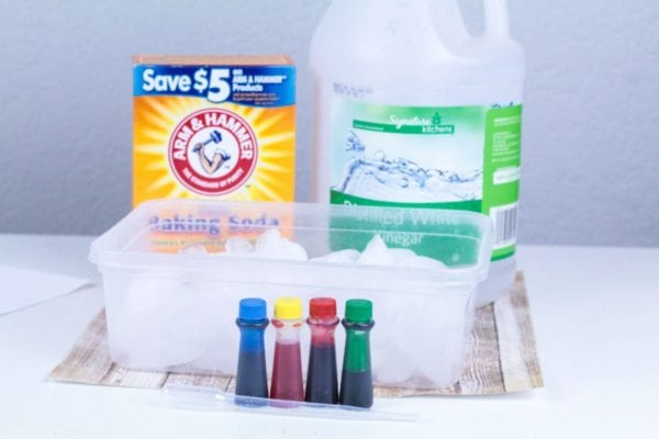 Baking Soda and Vinegar Experiment with Ice