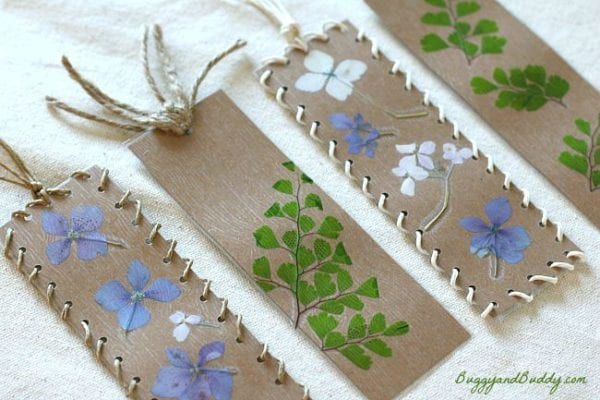 Unique DIY Mother's Day Gifts from Kids - Pressed Flowers Bookmarks