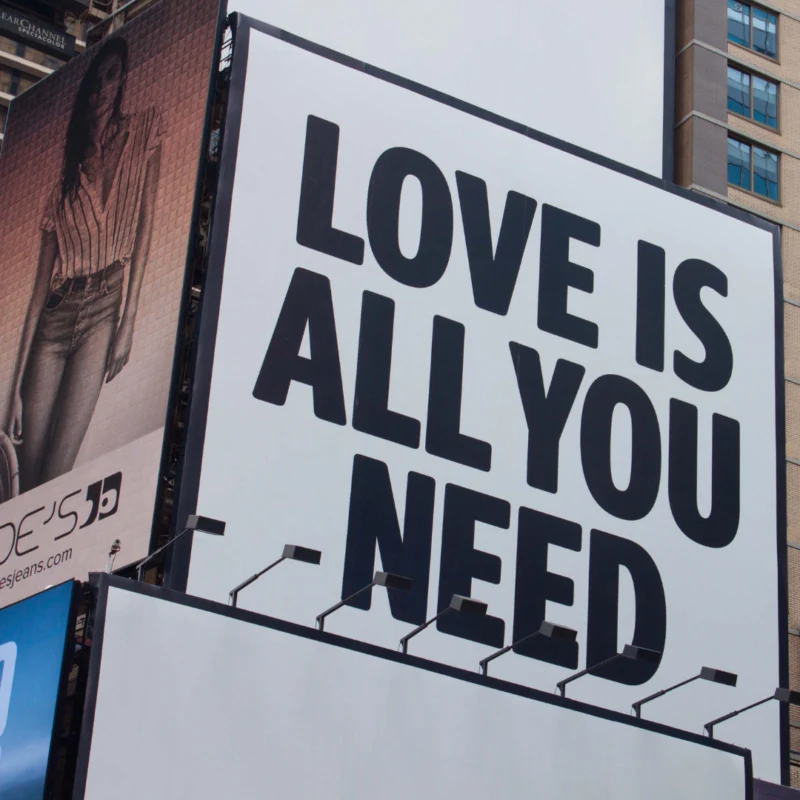 Love is all you need street sign