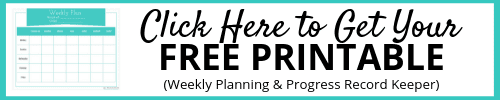 Weekly Planning Progress Free Printables