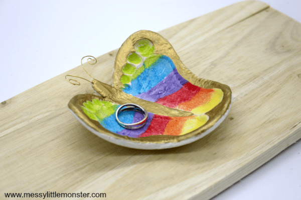 Unique DIY Mother's Day Gifts for Kids - Clay Footprint Ring Dish
