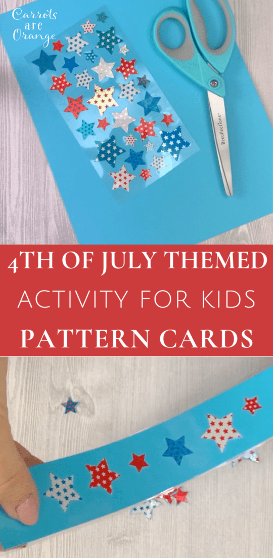 4th of July Themed Activity for Kids - Pattern Cards