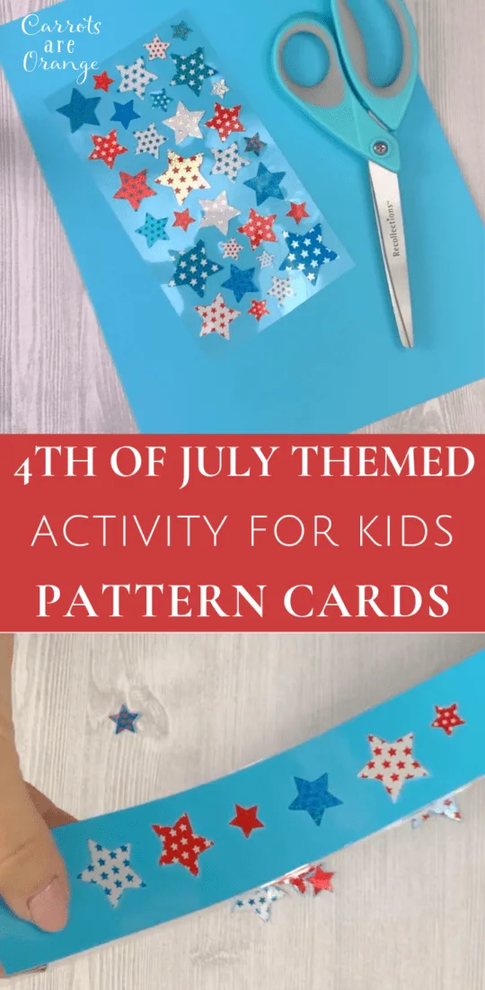 4th of July Themed Activity for Kids - Pattern Cards