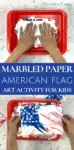 Make a Marbled Paper Art Print of the American Flag