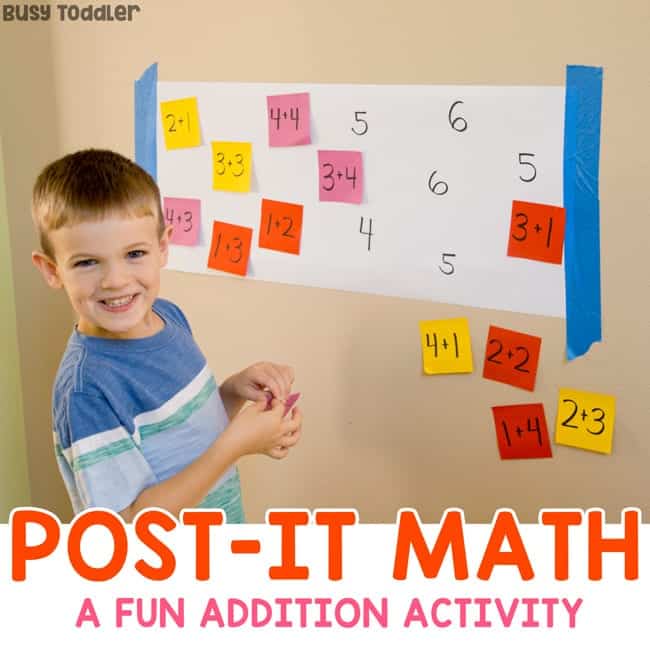 photo of post it math game