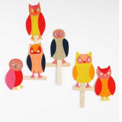 Owl Craft Stick & Paper Craft for Kids