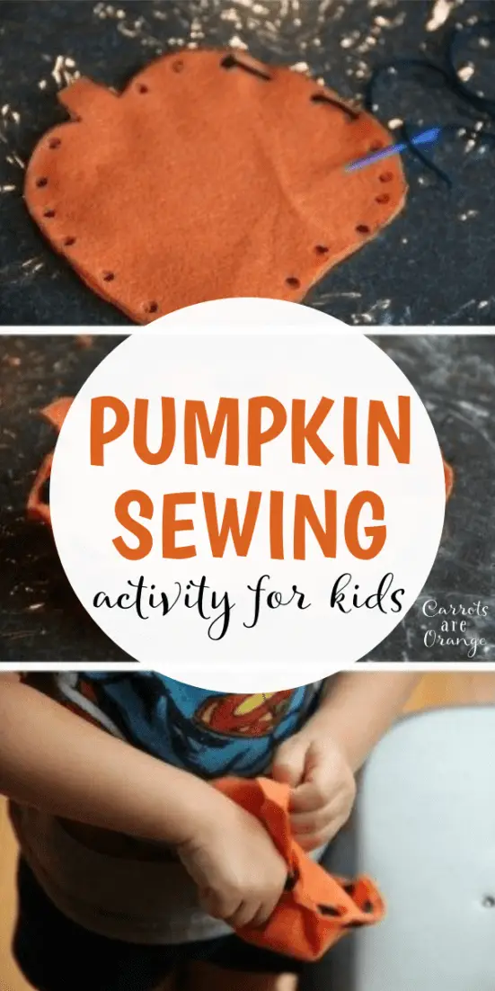 Pumpkin Sewing Activity for Kids