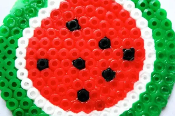 Hama Bead Watermelon Coasters This is a great gift idea