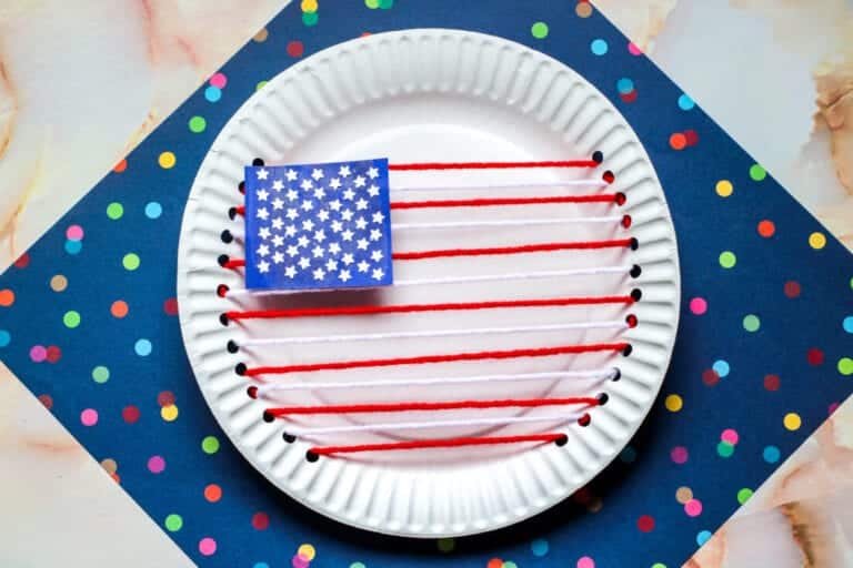 US Flag Yarn and Paper Plate Craft scaled