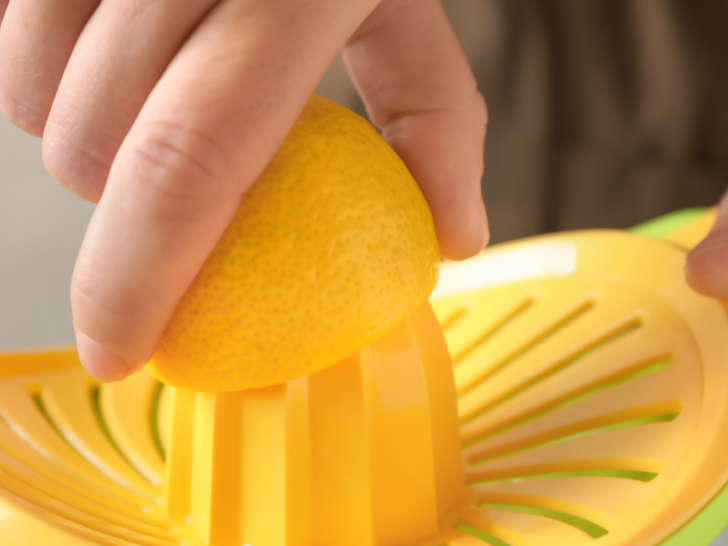 close up of a lemon squeezer