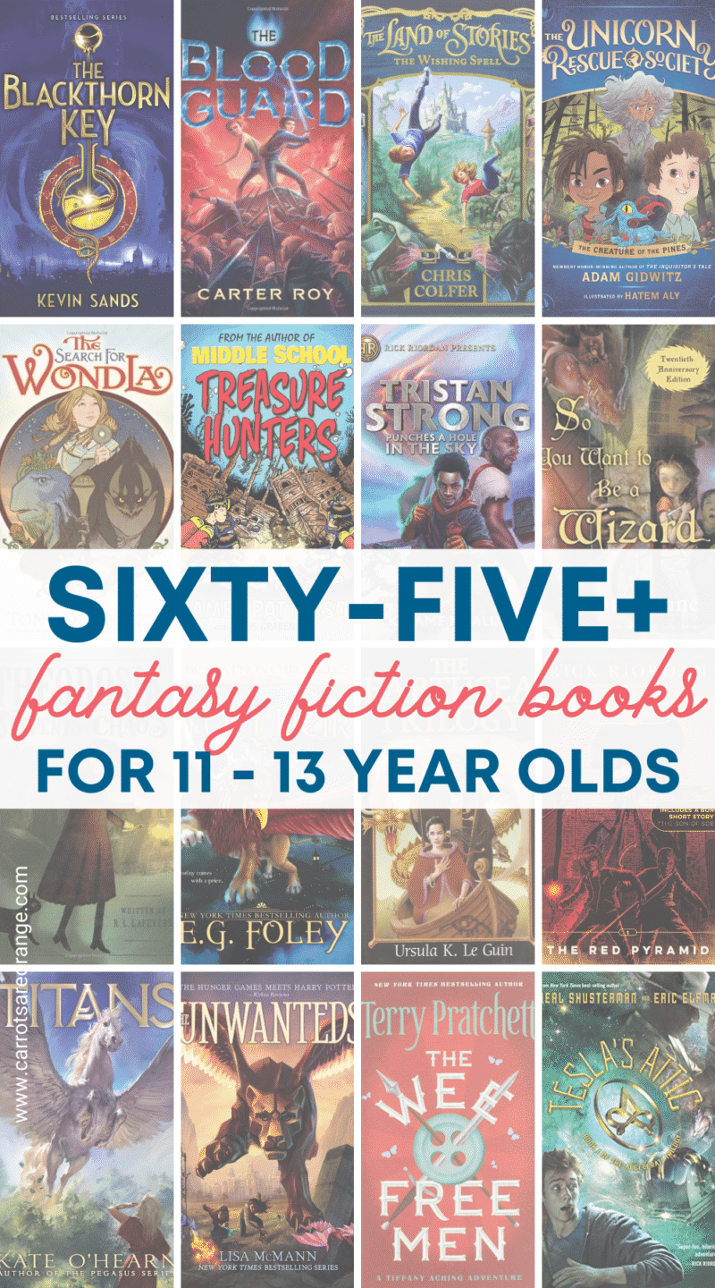 65+ Fantasy Fiction Books for 11 to 13 Year Old Boys and Girls