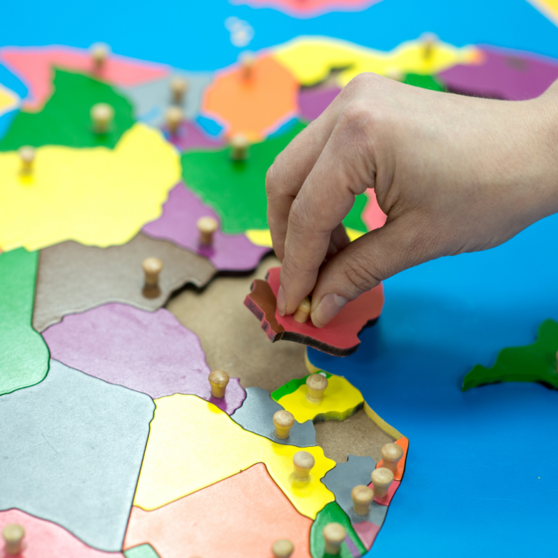 Montessori Continent Map